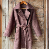 Bordo toņa 100% vilnas ziemas halāts/pusmētelis bez oderes M