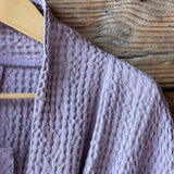 Lavandu violeta toņa lina&kokvilnas ''vafeļauduma'' halāts, kimono piegriezums, dažādi izmēri