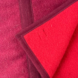 Vīna sārta toņa aitas vilnas lielā divguļamā sega 200x220cm