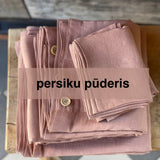PERSIKU PŪDERA tonis | Segas pārvalks no mīkstināta 100% lina | Dažādi izmēri