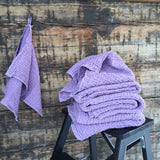 Lavandu violets mīkstināta lina/kokvilnas vafeļauduma dvielis, dažādi izmēri
