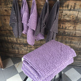 Lavandu violets mīkstināta lina/kokvilnas vafeļauduma dvielis, dažādi izmēri