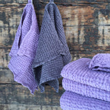 Lavandu violets mīkstināta lina/kokvilnas vafeļauduma dvielis, dažādi izmēri