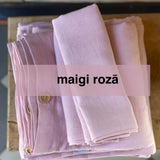 MAIGI ROZĀ tonis | Palags ar gumiju no mīkstināta 100% lina | Dažādi izmēri