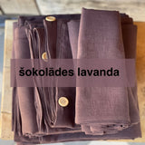 Šokolādes lavandas toņa mīkstināta lina segas pārvalks- dažādi izmēri