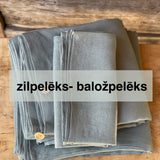 ZILPELĒKS-BALOŽPELĒKS tonis | Spilvendrāna no mīkstināta 100% lina | Dažādi izmēri